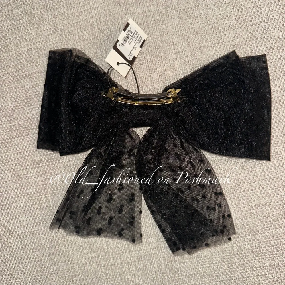 LELE SADOUGHI Swiss Dot Sheer Bow Barrette - Price Firm